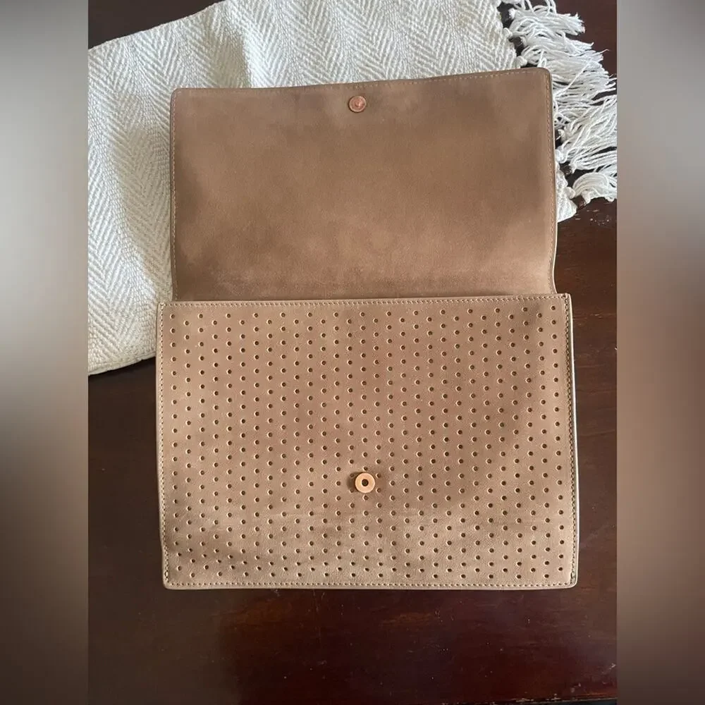 Ugg Tan Perforated Clutch NEW
